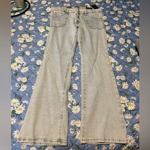 Light Wash Flared Jeans